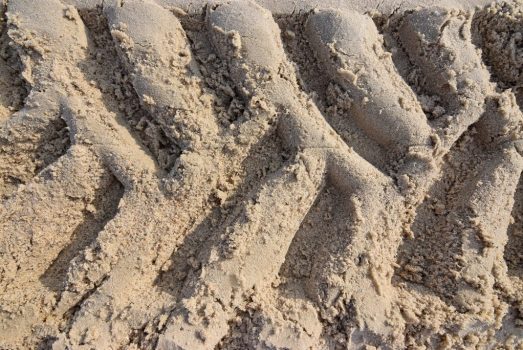 car tracks sand small