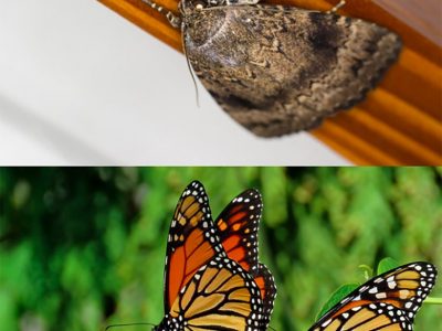 Moths often fold their wings over the body; butterflies often fold wings in an upright position.